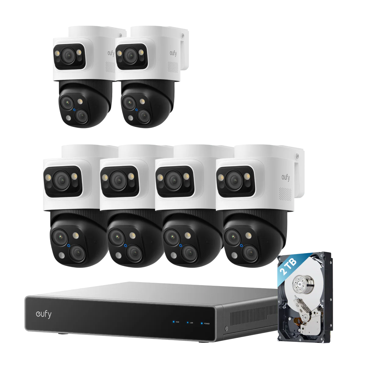 Sistema de seguridad eufy PoE NVR S4 Max + S4 Max Cámara adicional (2 pack)
