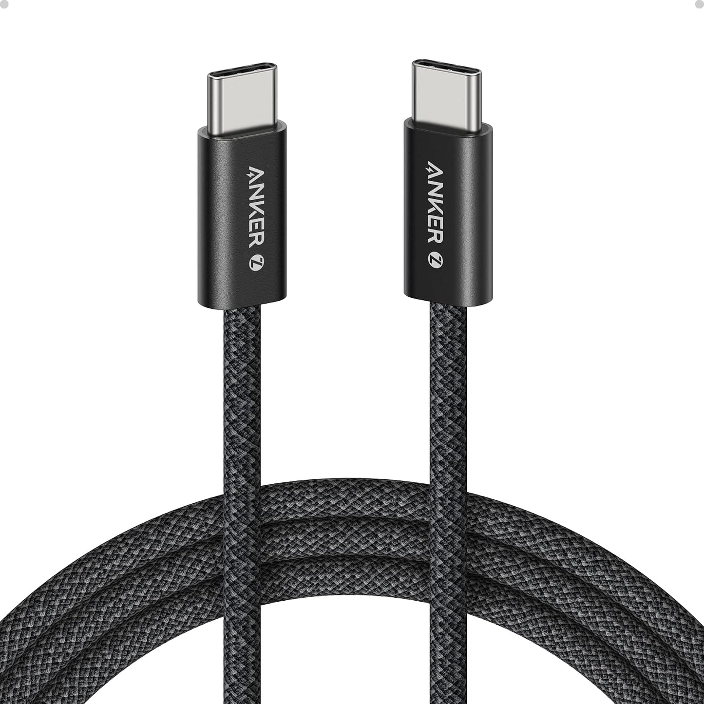 Anker Cable USB C a USB C Zolo 240W, trenzado, 1,8 m, Negro