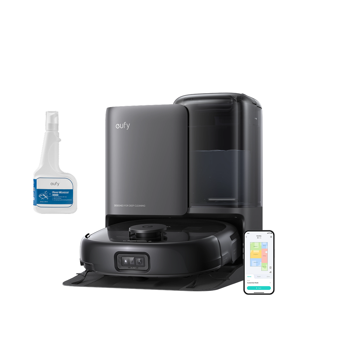 eufy Robot aspirador Omni E25 +Solución de limpieza de suelos