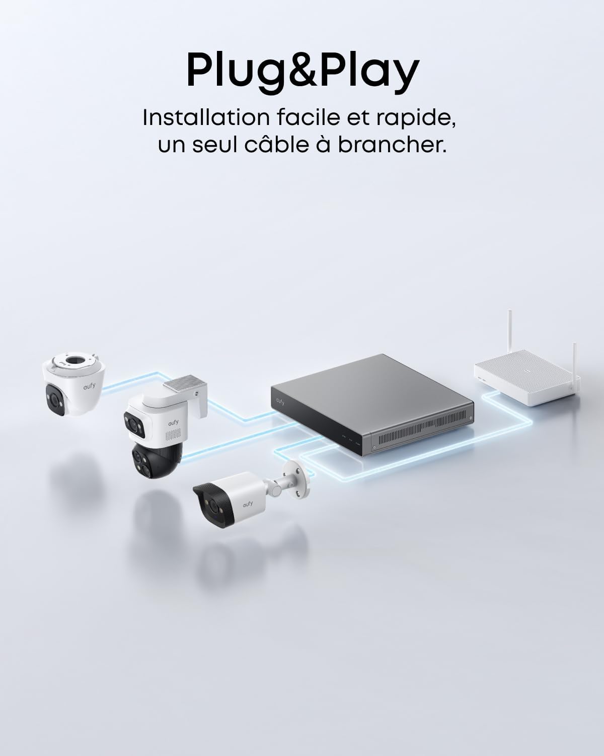 Cámara de seguridad eufy PoE Turret E41, vigilancia exterior con cable