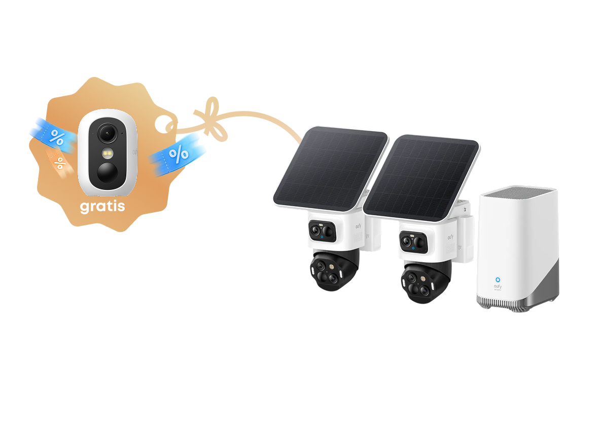 2 Cam kit de eufy SoloCam S4+Homebase 3+ (+ eufyCam C35 de Regalo)
