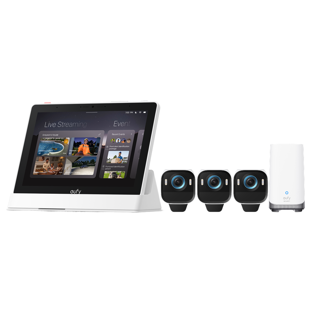 eufy Smart Display + Kit de 3 eufyCam S3 Pro