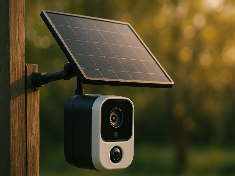Luz solar con camara: seguridad eficiente y ecológica
