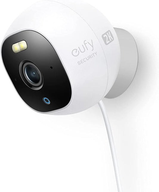 eufy Security eufy Cámara Vigilancia WiFi Exterior 2K, Outdoor CAM E220, Cámara de Seguridad Todo en uno con resolución 2K, Foco, visión Nocturna a Color, sin tarifas mensuales,impermeabilidad IP67