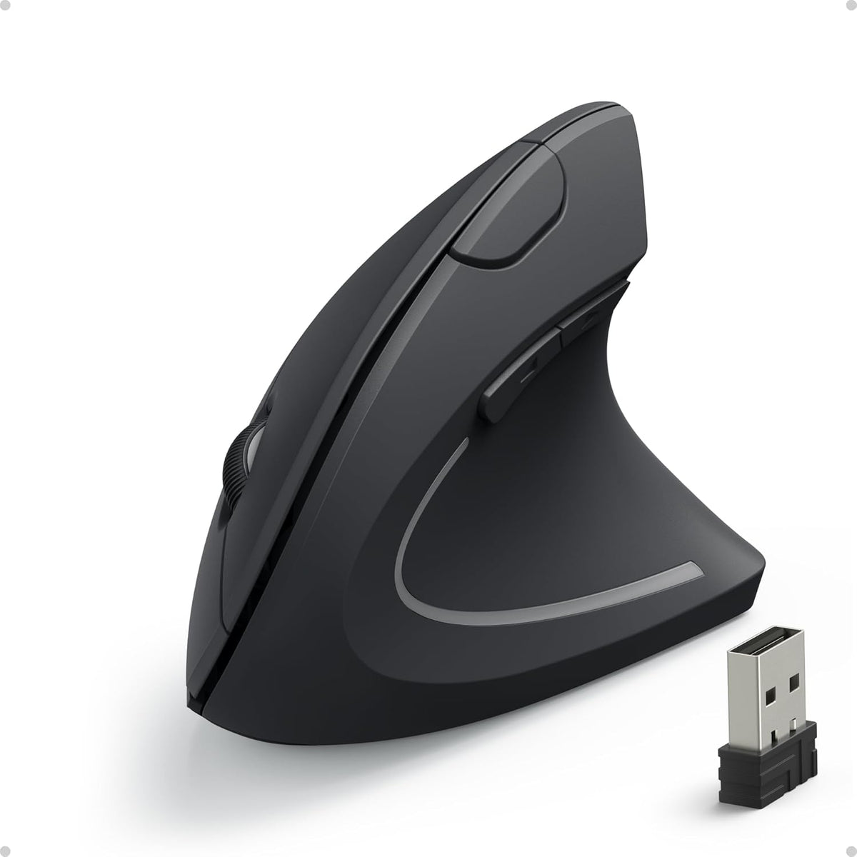 Anker AK-UBA Ratón inalámbrico Vertical ergonómico, 5 Botones