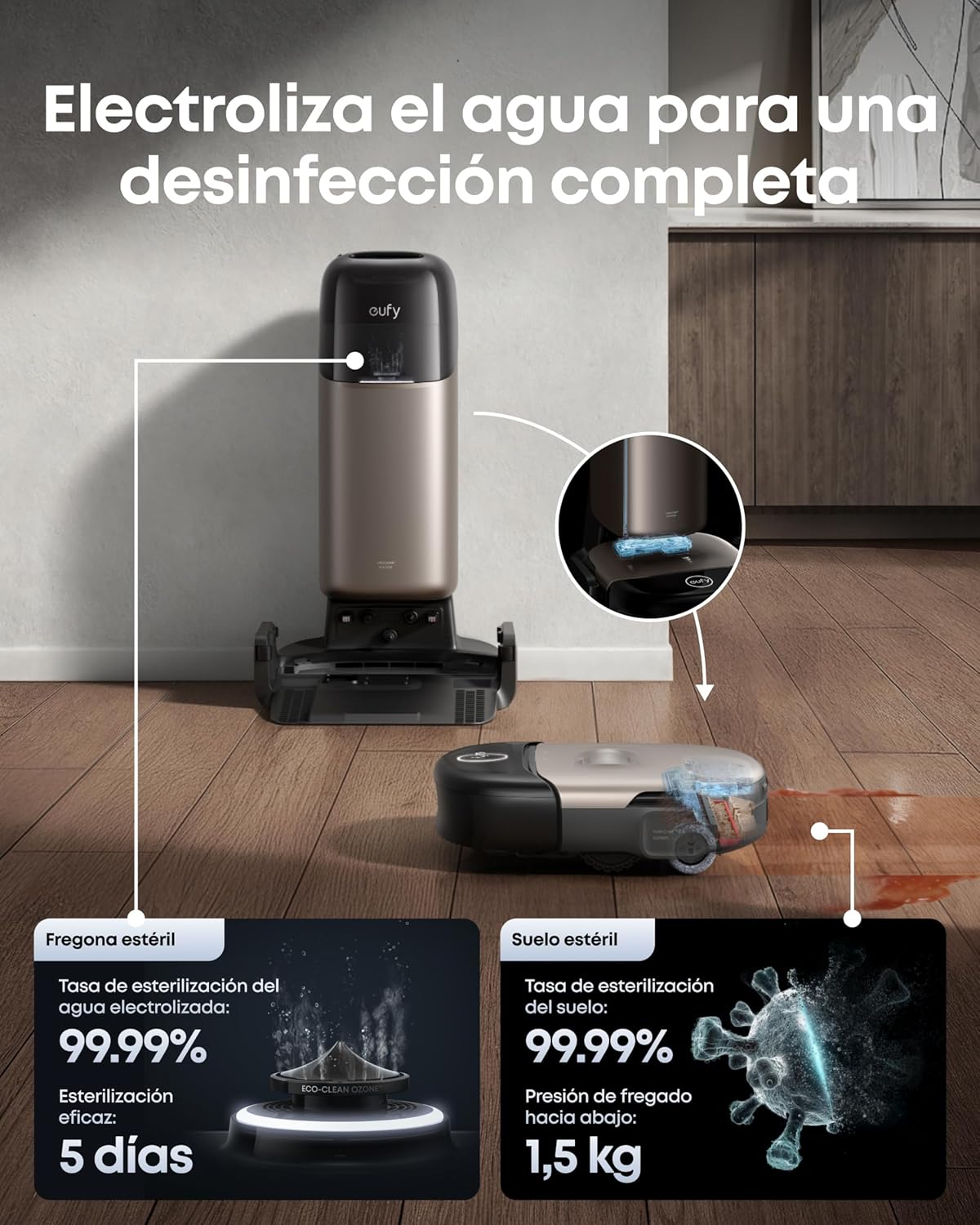 eufy HydroJet S2 Robot Aspirador y fregador