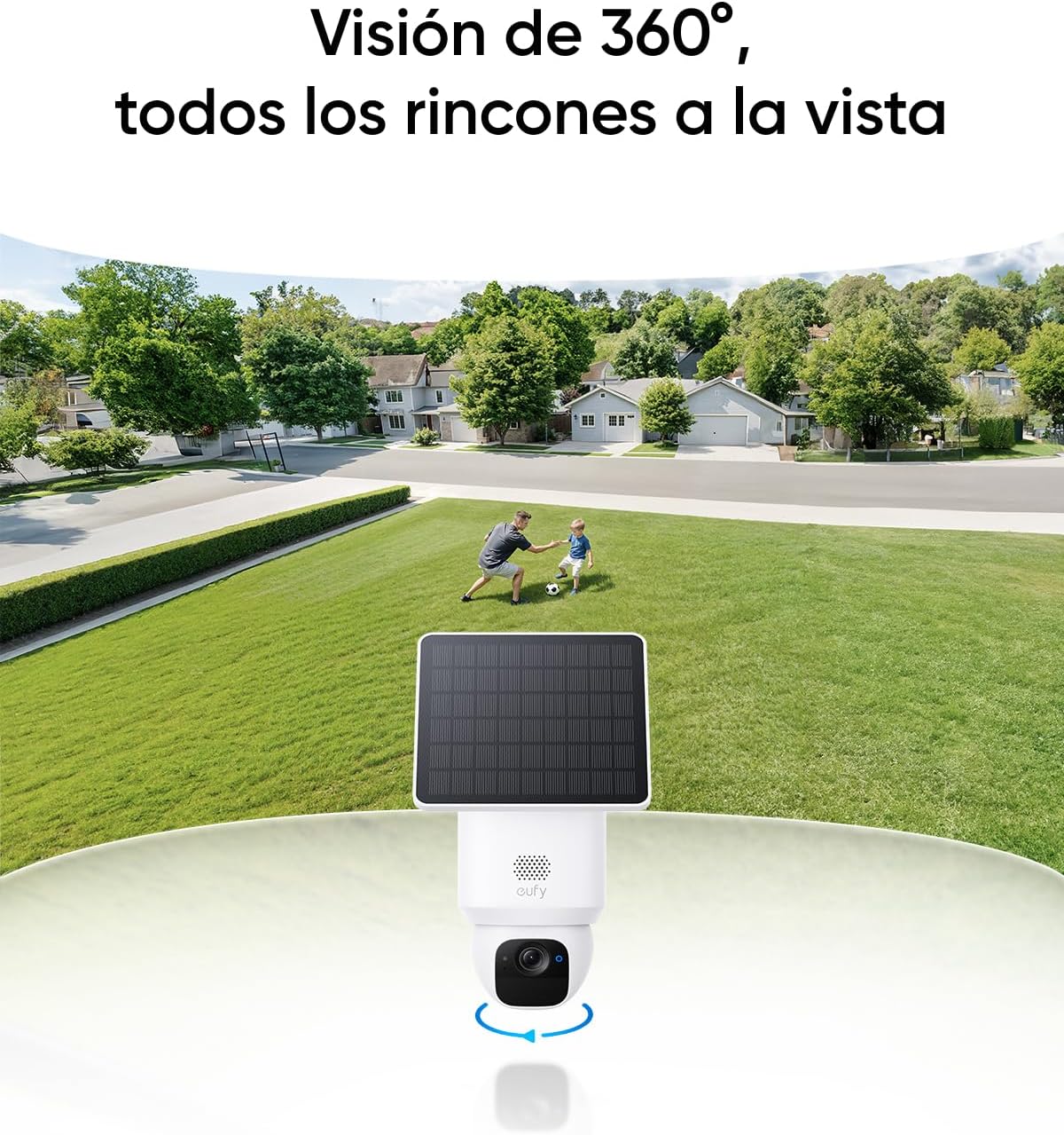 eufy by Anker SoloCam E30 Camara vigilancia WiFi Exterior, Solar 2K (Pack de 2 Cámaras)
