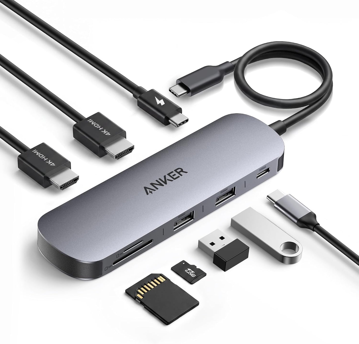 Anker Nano Hub USB C 8 en 1 Adaptador Tipo C Multipuerto