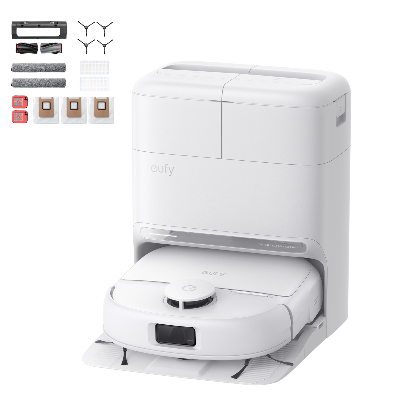 eufy C28 Omni Robot Aspirador（Blanco）+ Juego de repuestos Omni C28
