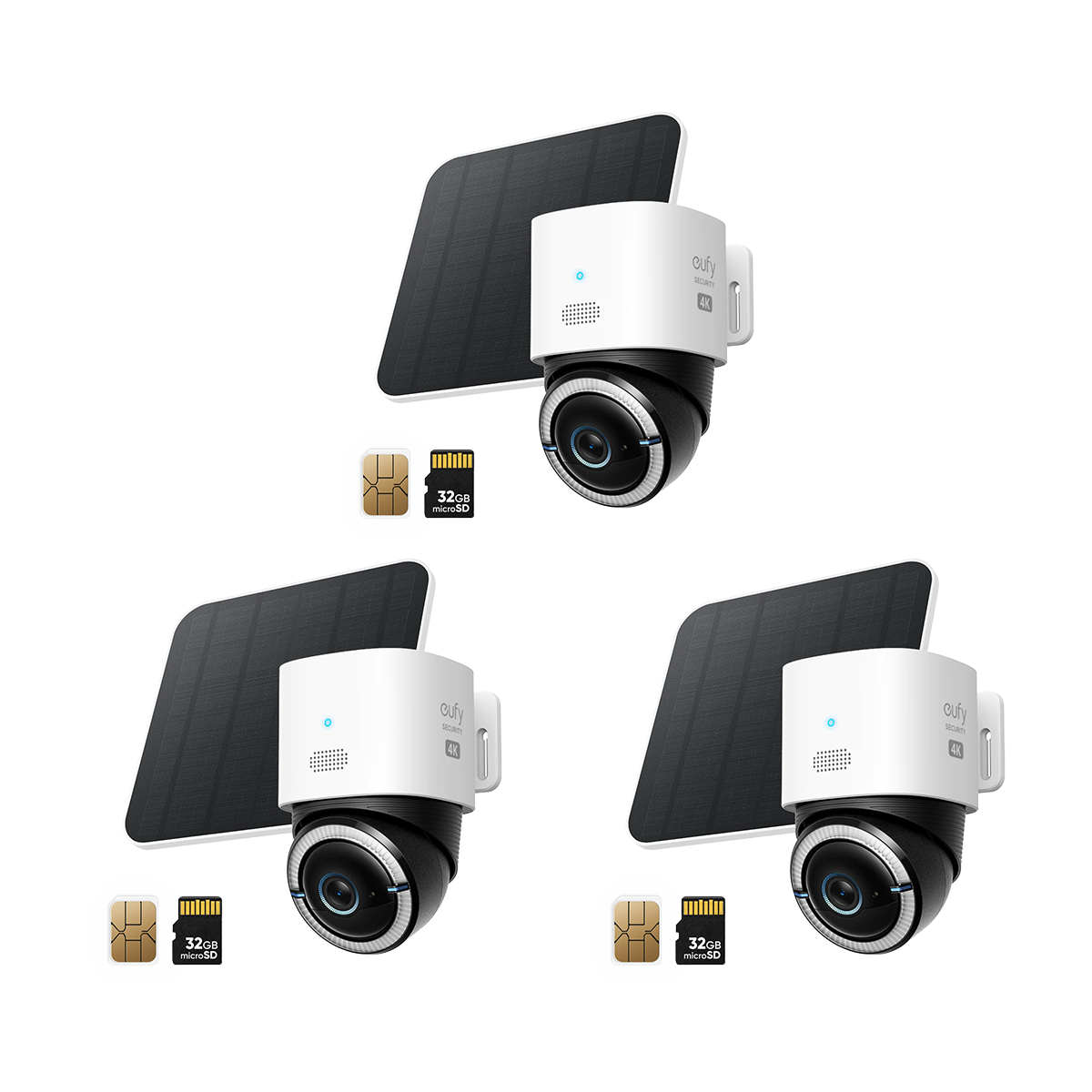 Cámara eufy 4G LTE S330 (Pack de 3)