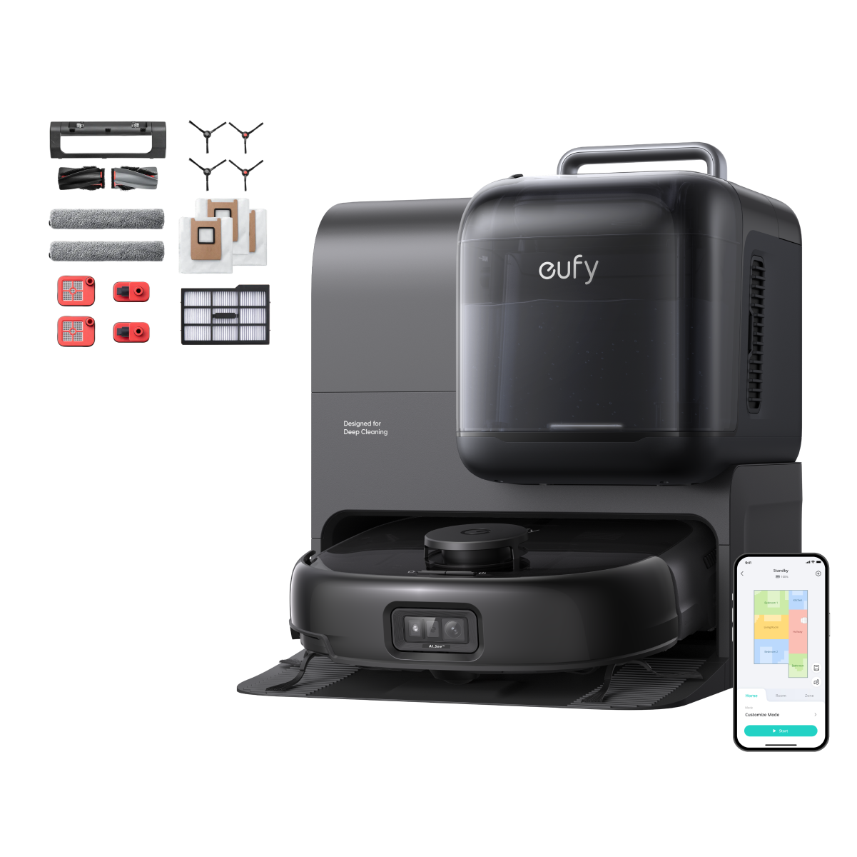 eufy Robot aspirador Omni E28+Paquete de accesorios de eufy