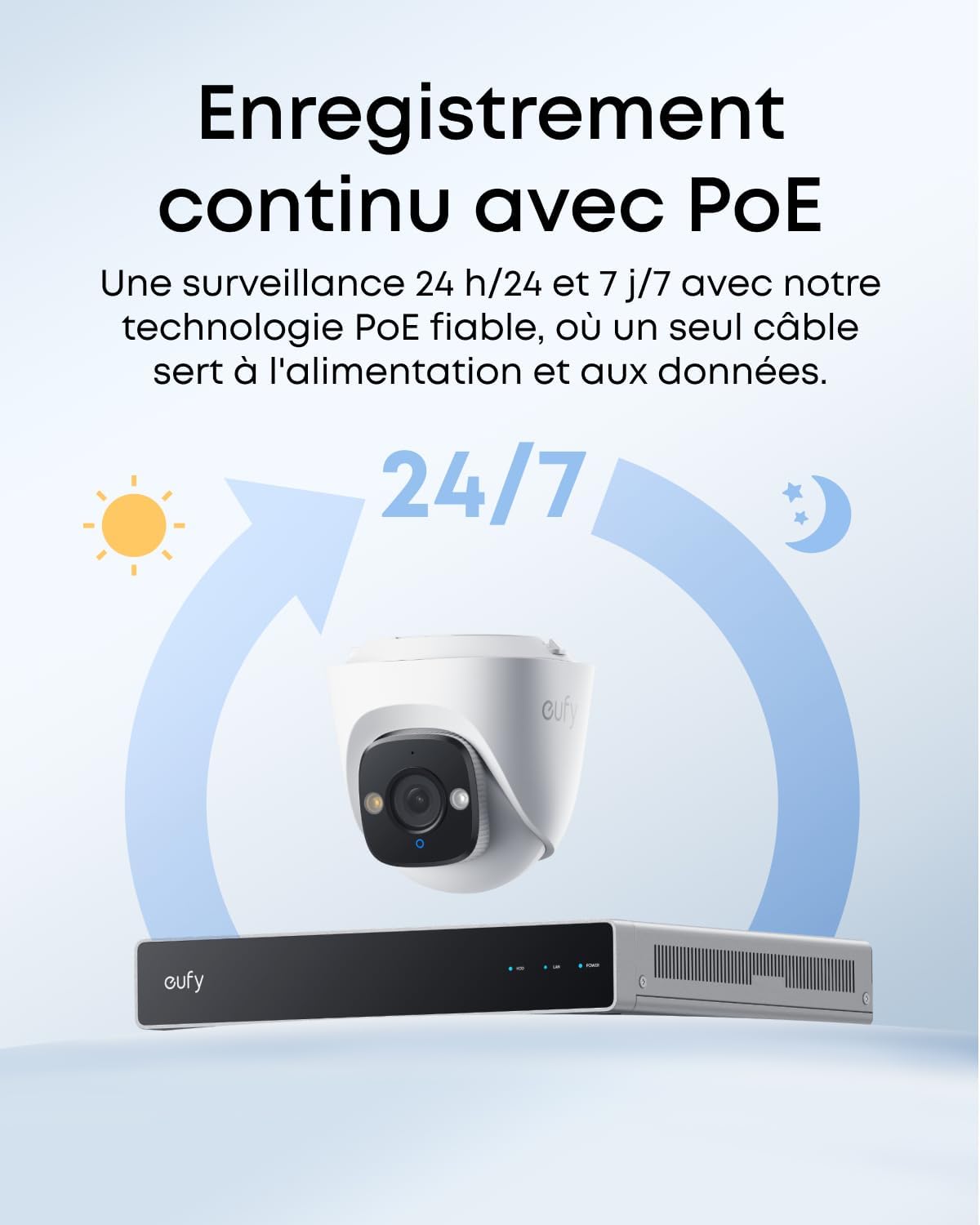 Cámara de seguridad eufy PoE Turret E41, vigilancia exterior con cable