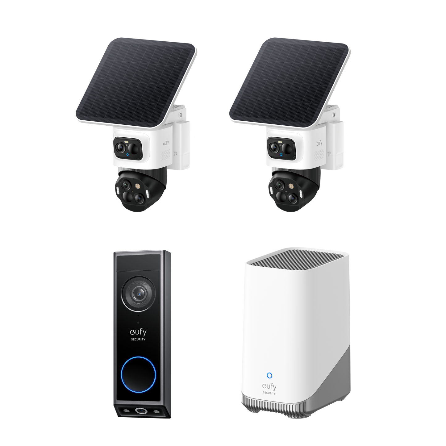 Video Portero E340+eufy Security S4 Camara vigilancia WiFi Exterior Solar 4K UHD