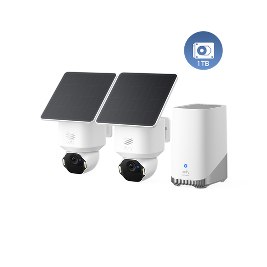 EufyCam E42, Kit de 2 cámaras + Homebase3 + 1TB Hard Drive