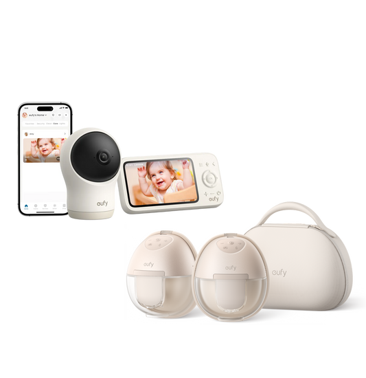 Sacaleches portátil con calefacción eufy S1 pro+Monitor de bebé eufy C10