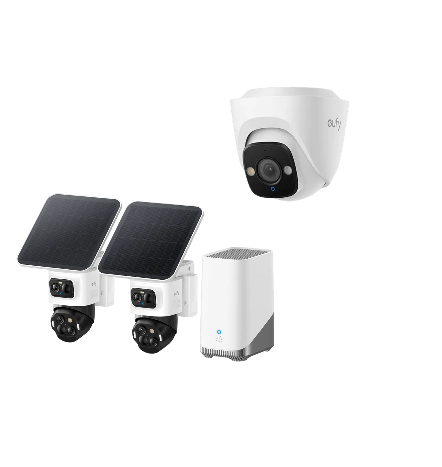 eufy Security S4 Kit de 2 cámaras +Homebase3+Cámara de seguridad eufy PoE Turret E41