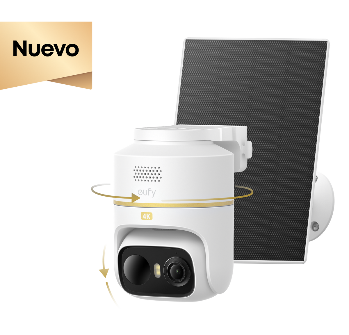 eufyCam C37 Edición 4K | PTZ 360°, 4K, Panel Solar, Visión en Color