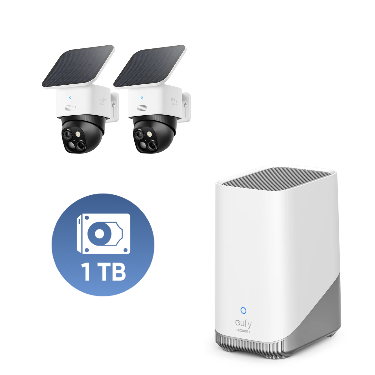 SoloCam S340 (Pack de 2) + HomeBase S380 + 1TB Hard Drive