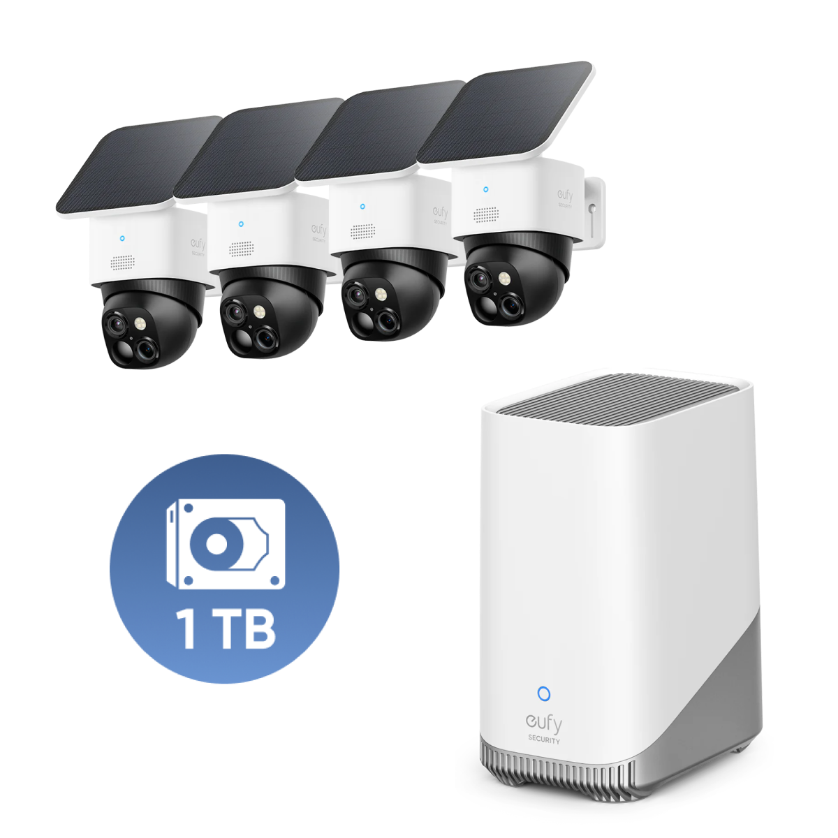 SoloCam S340 Kit de 4 cámaras + HomeBase S380+ 1 TB Hard Drive