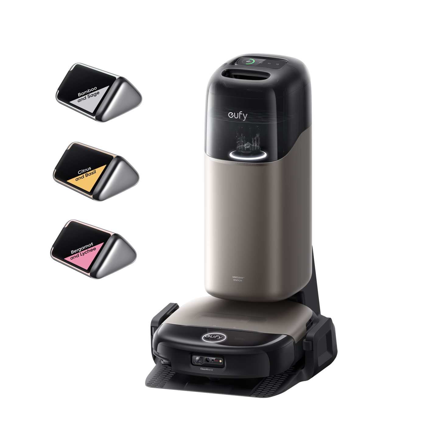 eufy HydroJet S2 Robot Aspirador y fregador+Recambio de fragancia para Robot Aspirador Omni S2 (3 aromas)