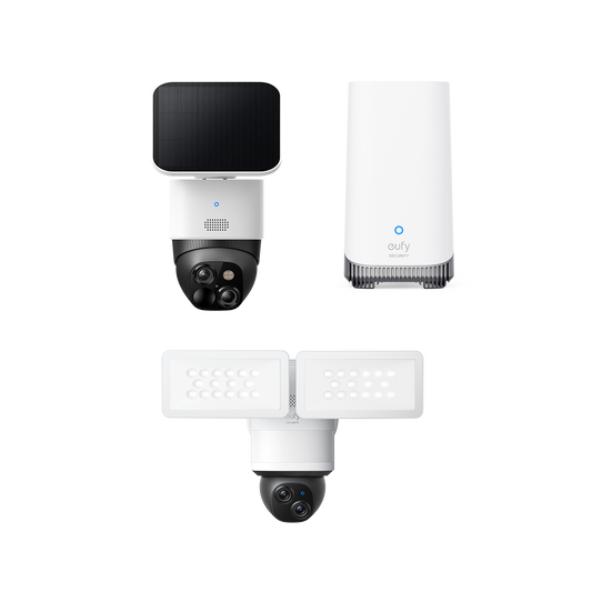 SoloCam S340 + Cámara con Foco de Luz E340 + HomeBase S380