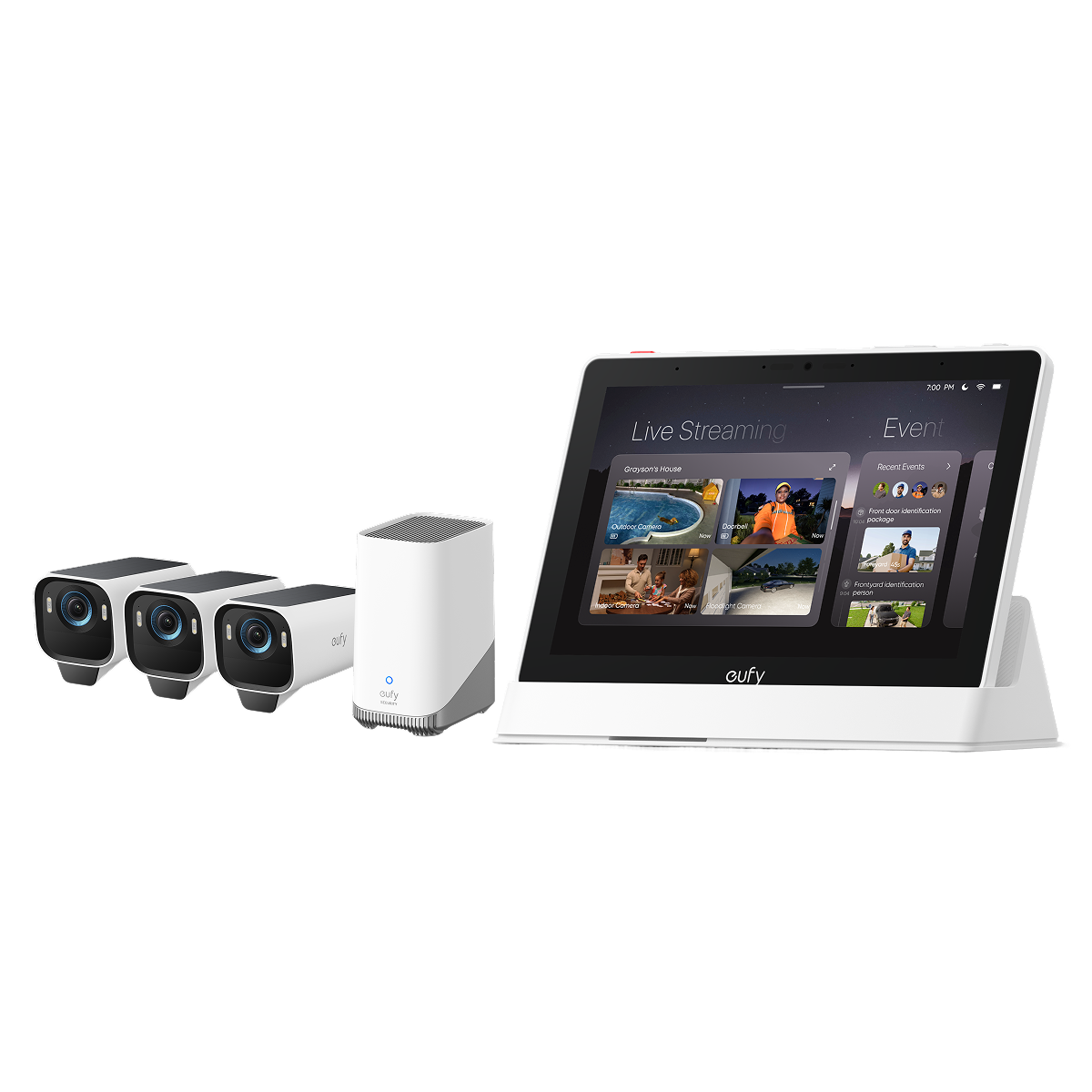eufy Smart Display + Kit de 3 eufyCam S3 Pro