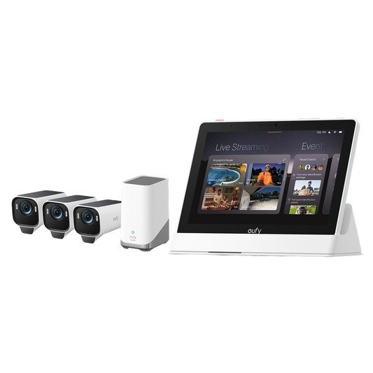 eufy Smart Display + Kit de 3 eufyCam S3 Pro
