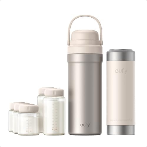 ANKER eufy E10 Enfriador de Leche Materna Portátil, 600 ml, Acero Inoxidabl