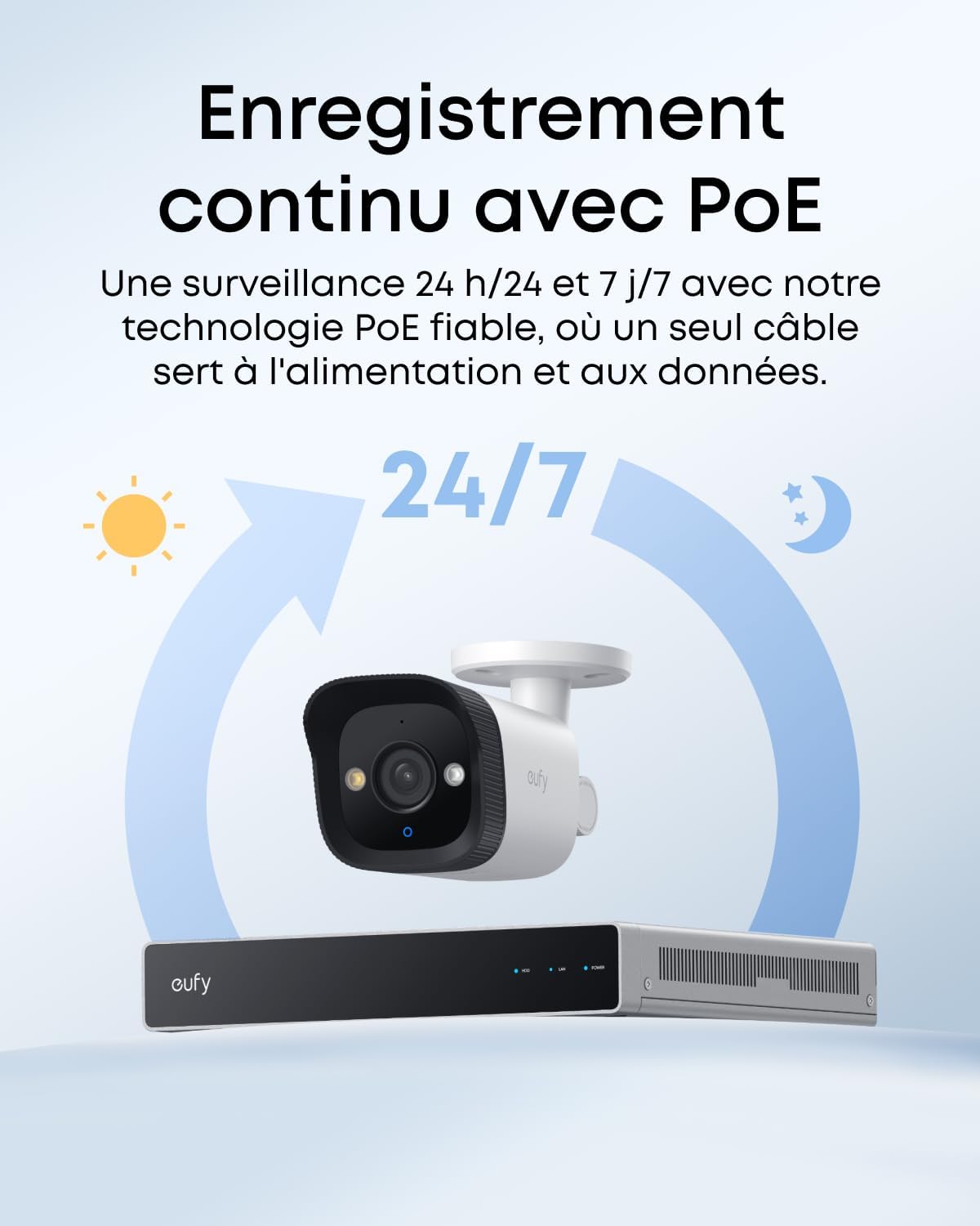 Cámara de seguridad PoE Bullet de eufy, vigilancia exterior con cable