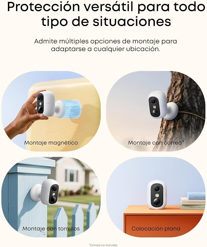eufy Security eufyCam, cámara de vigilancia exterior, batería de 180 días, HD 1080p, visión nocturna, compatible con HomeKit