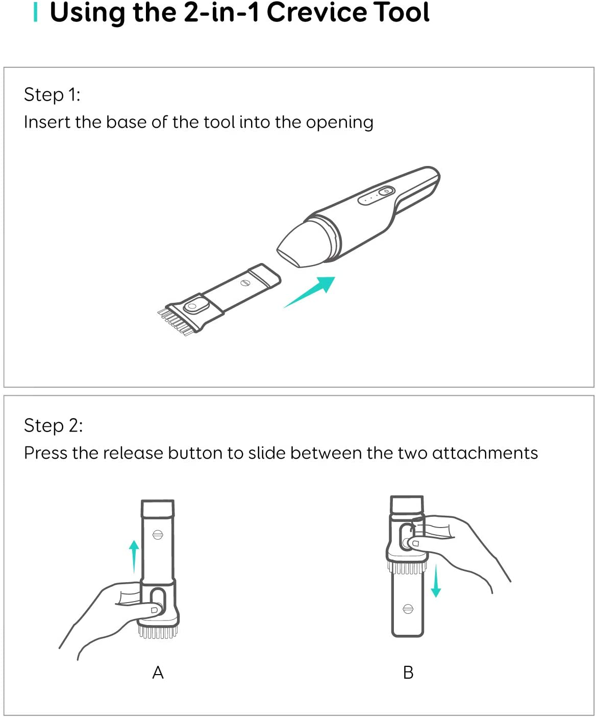 eufy HomeVac Replacement 2-in-1 Crevice Tool